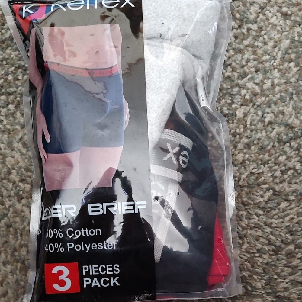 Keltex Men's Boxer Briefs 3-Pack - Black, Gray, Red